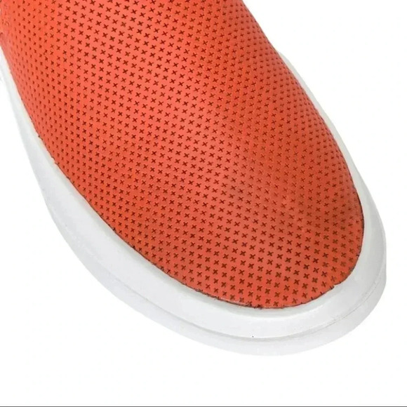 Gentle Souls by Kenneth Cole Rosette Orange Leather Slip-On Womens Sneakers - Picture 7 of 16